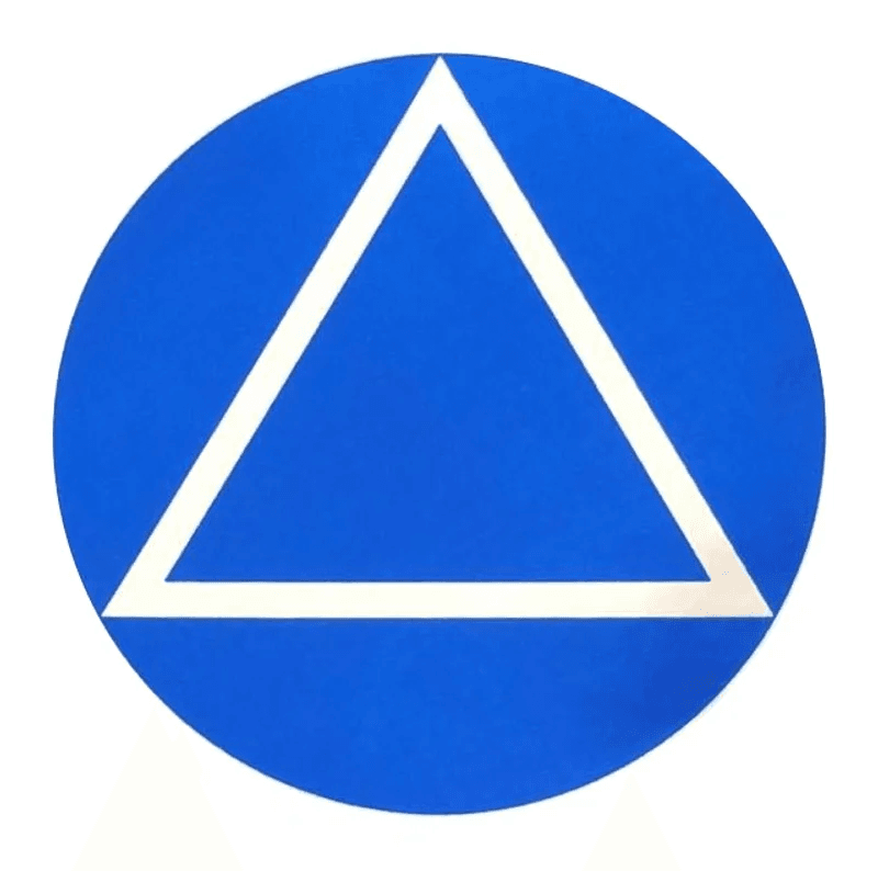 Blue AA Triangle